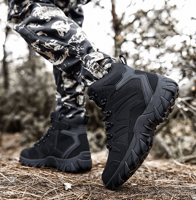 Mens Tactical Combat Training Boots Outdoor Hiking and Camping Shoes
