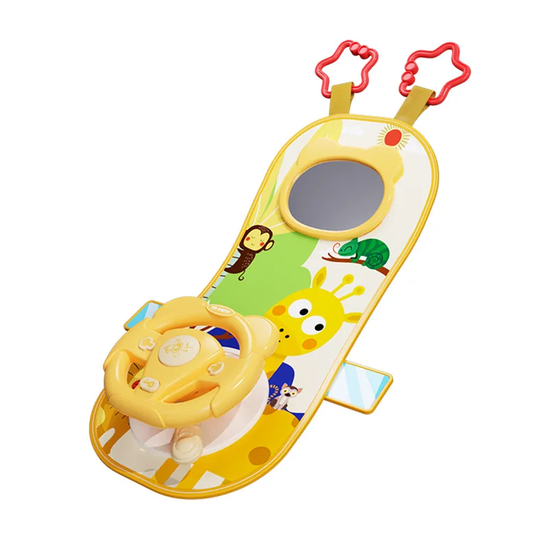 Electric Baby Toys with Sound, Simulate Driving Car Copilot Steering Wheel, Musical Educational Car Seat Toys