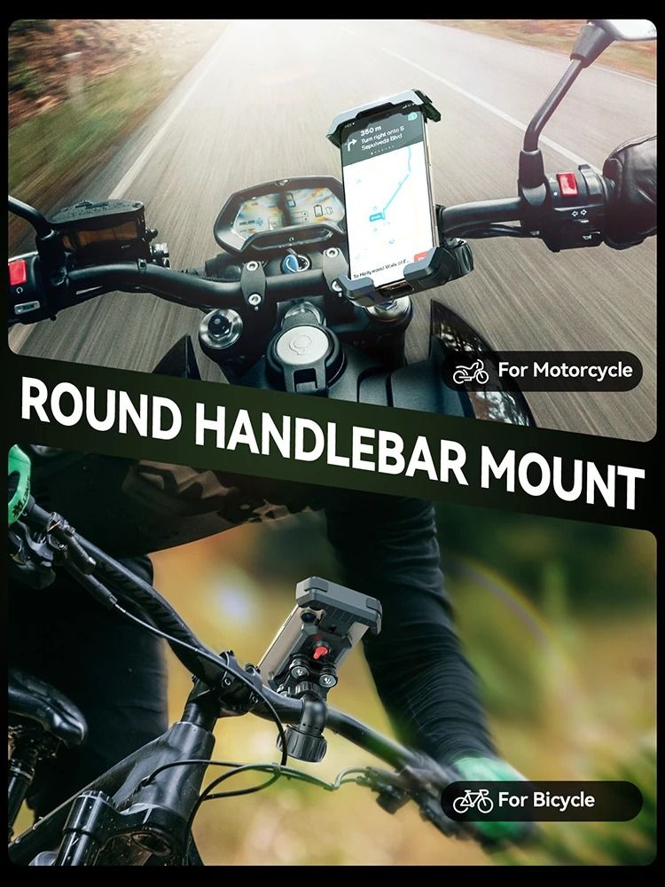 Anti-Shake Bike Phone Holder – Quick-Install Mount with Vibration Dampener