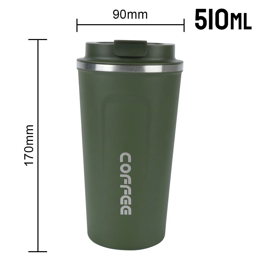 Thermo Cafe Double Wall Stainless Steel Travel Mug – Leakproof Coffee Thermos Cup