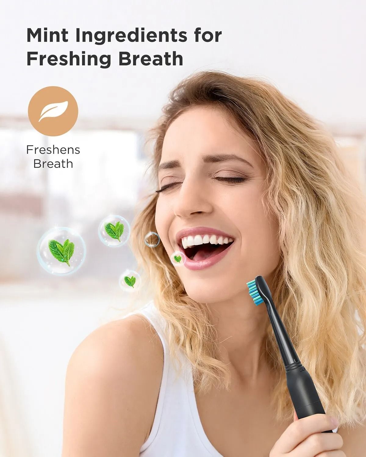 Electric Sonic Toothbrush Rechargeable Waterproof with Replacement Heads