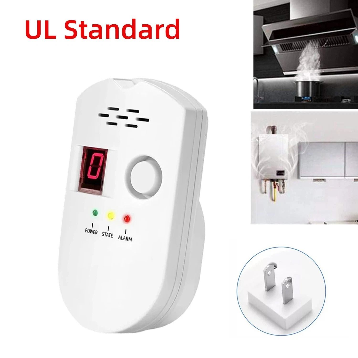 Plug in Natural Gas Leak Detector Alarm for Propane, Methane and LPG Home Safety