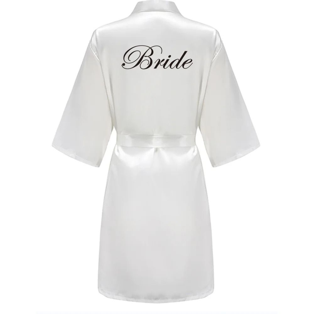 Women's Grass Green Bride and Bridesmaid Satin Robes