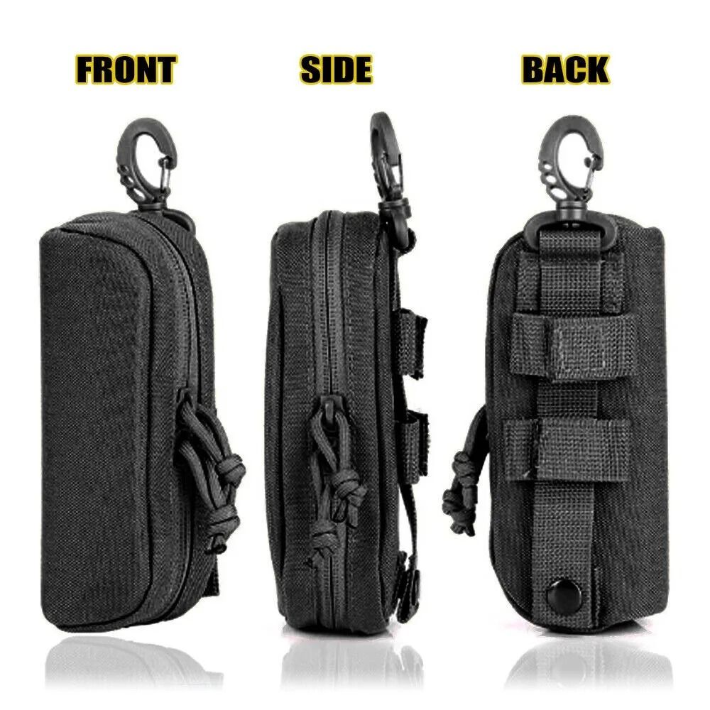 Tactical Eyeglasses Case Outdoor Shockproof Sunglasses Carrying Bag and Protective Utility Waist Pack