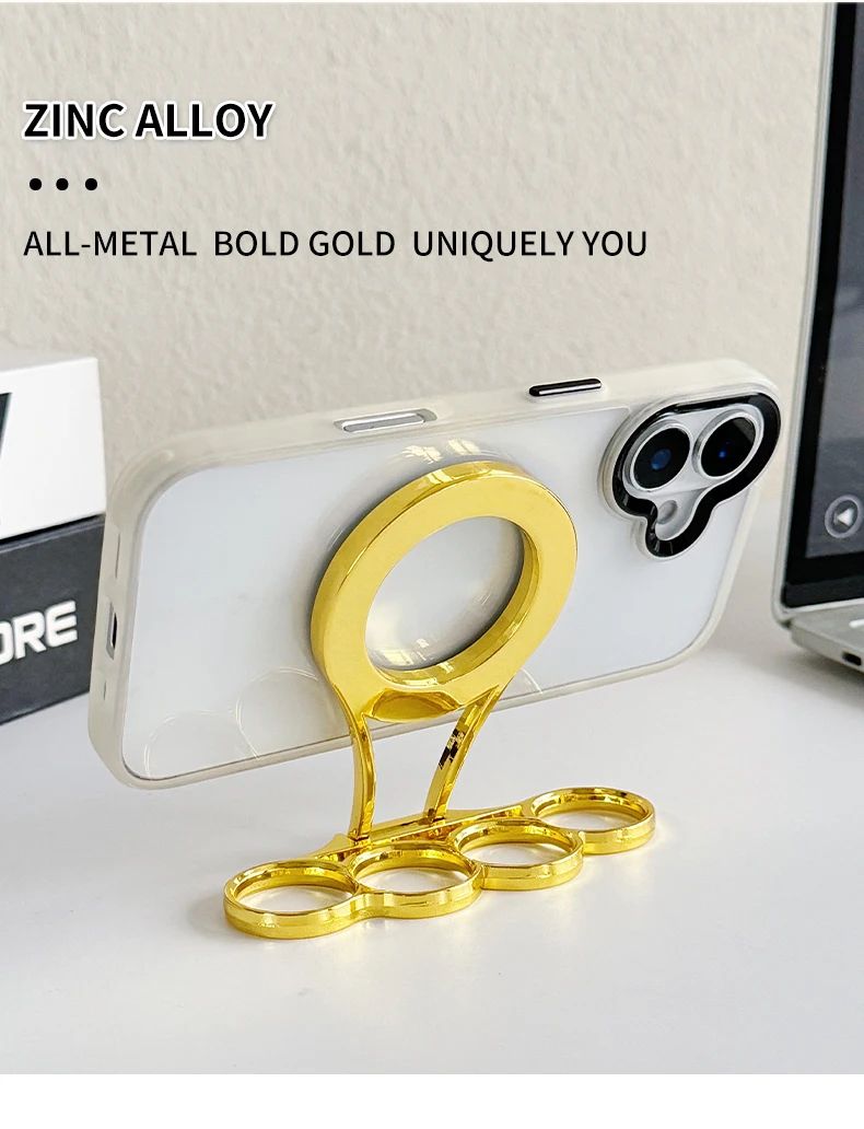 Dual Magnetic Phone Holder with 360 Rotation