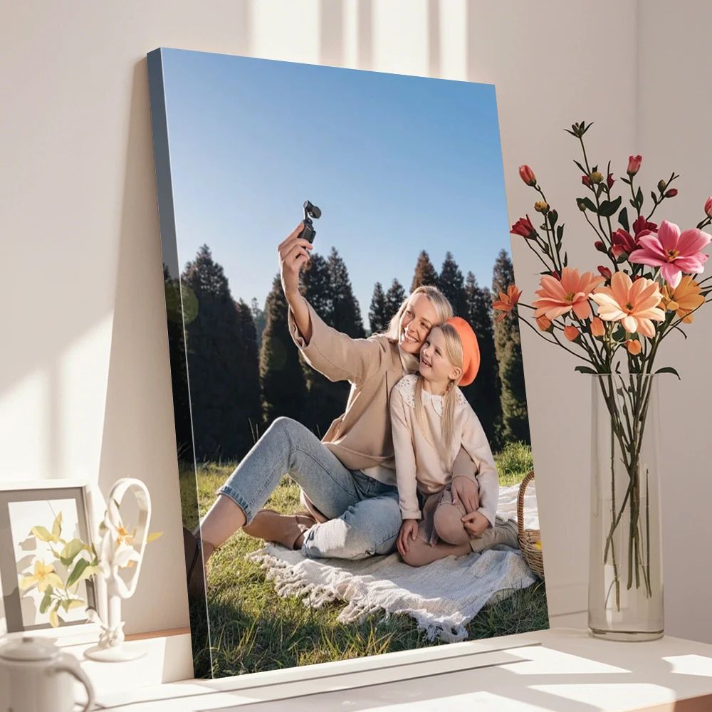 Custom Photo Canvas Print Personalized Wall Art with Frame