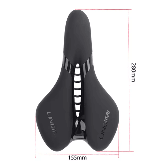 LINGMAI Comfortable Bicycle Seat – Shock Absorbing Waterproof Bike Saddle Cushion