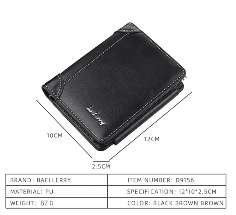 UrbanFold Slim Zipper Wallet