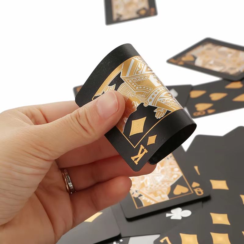 EuroGold Waterproof 24K Gold Foil luxury playing cards PVC Poker Deck