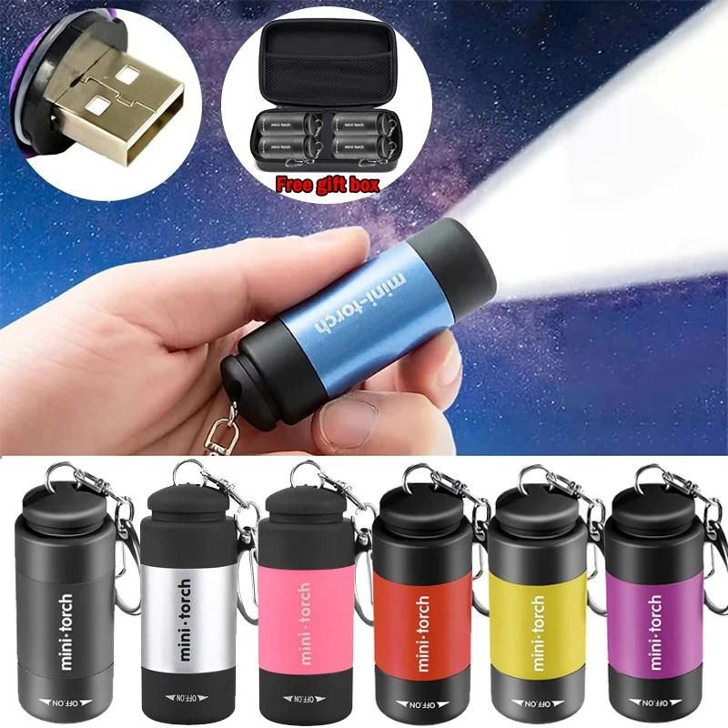 USB Rechargeable LED Pocket Flashlight for Outdoor and Everyday Use