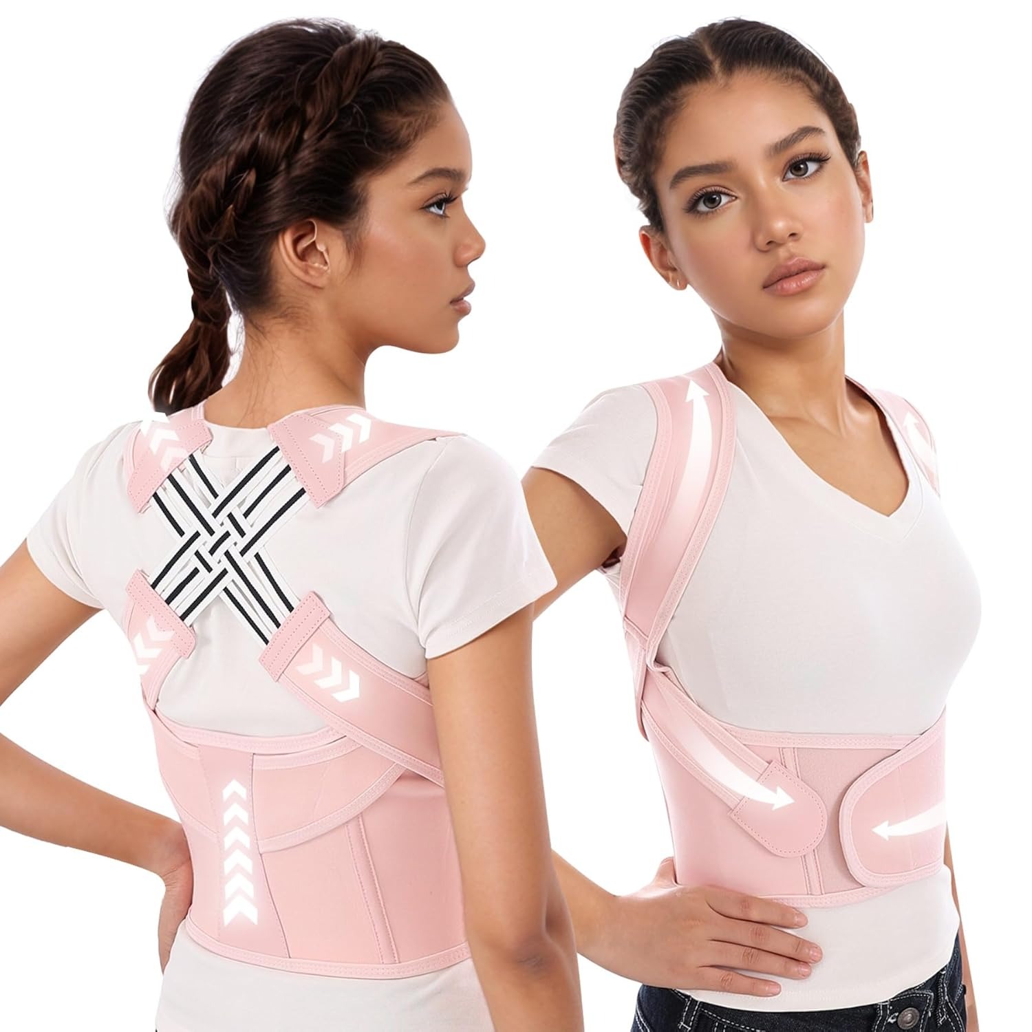 Posture Corrector Back Brace for Women & Men Comfortable Back Pain Relief & Spine Support for Scoliosis and Lumbar Heat