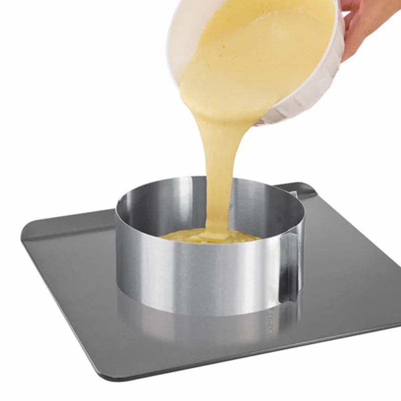 Premium Adjustable Stainless-Steel Cake Ring Mold – Retractable Mousse & Baking Ring
