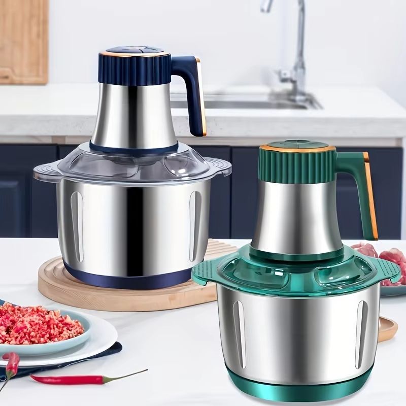 5L Electric Meat Grinder and Food Processor – Stainless Steel Chopper & Vegetable Slicer for Kitchen Use