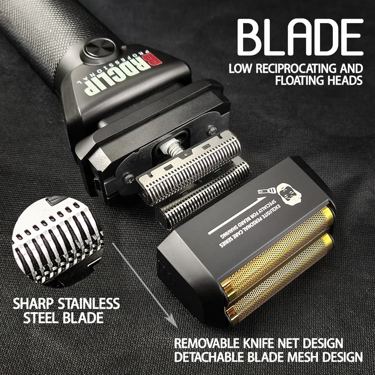 BRDCLIP 363 7000RPM Double Ring Reciprocating Shaver with LED Display