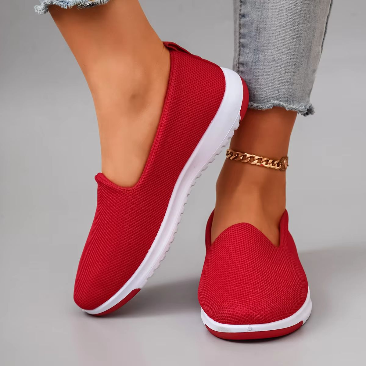 All-Day Comfort Breathable Mesh Flat Sneakers for Women