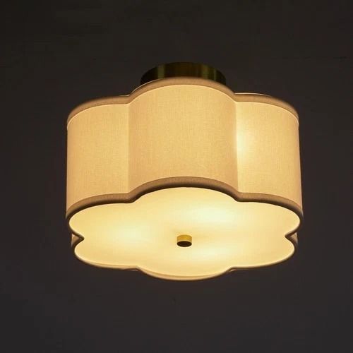 Flush Mount Pendant Lamp, Modern Ceiling Light, Drum Shade Chandelier