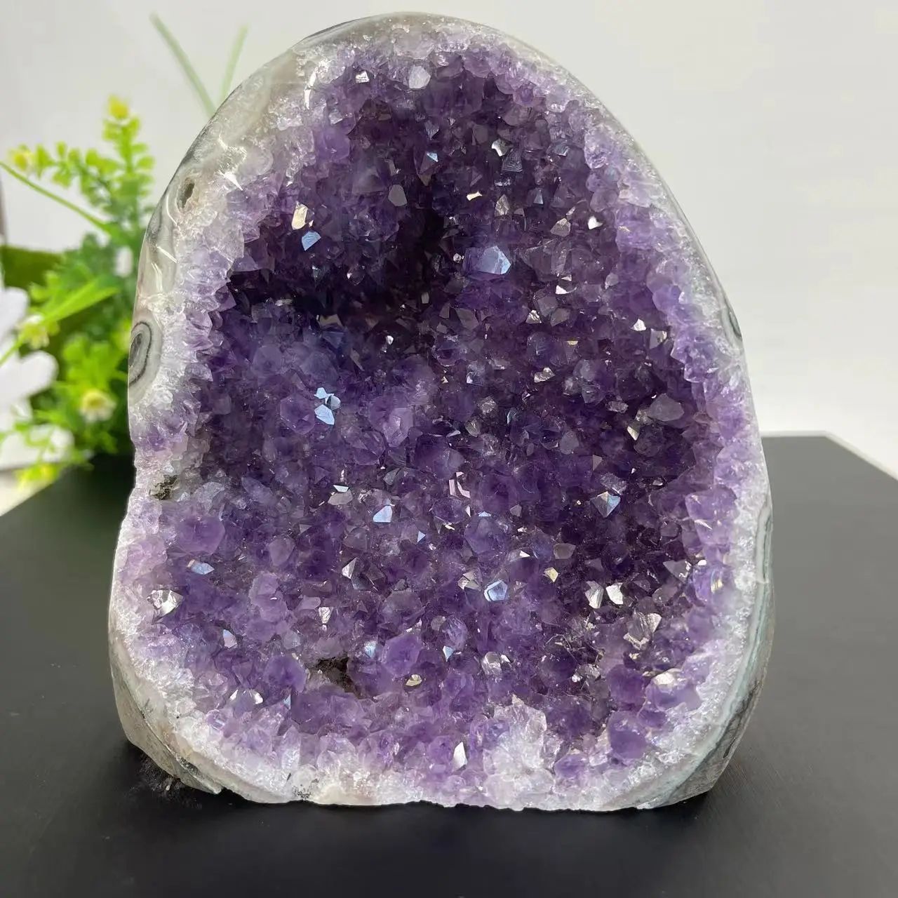 Natural Amethyst Crystal Cluster Raw Quartz Geode for Home and Spiritual Decor