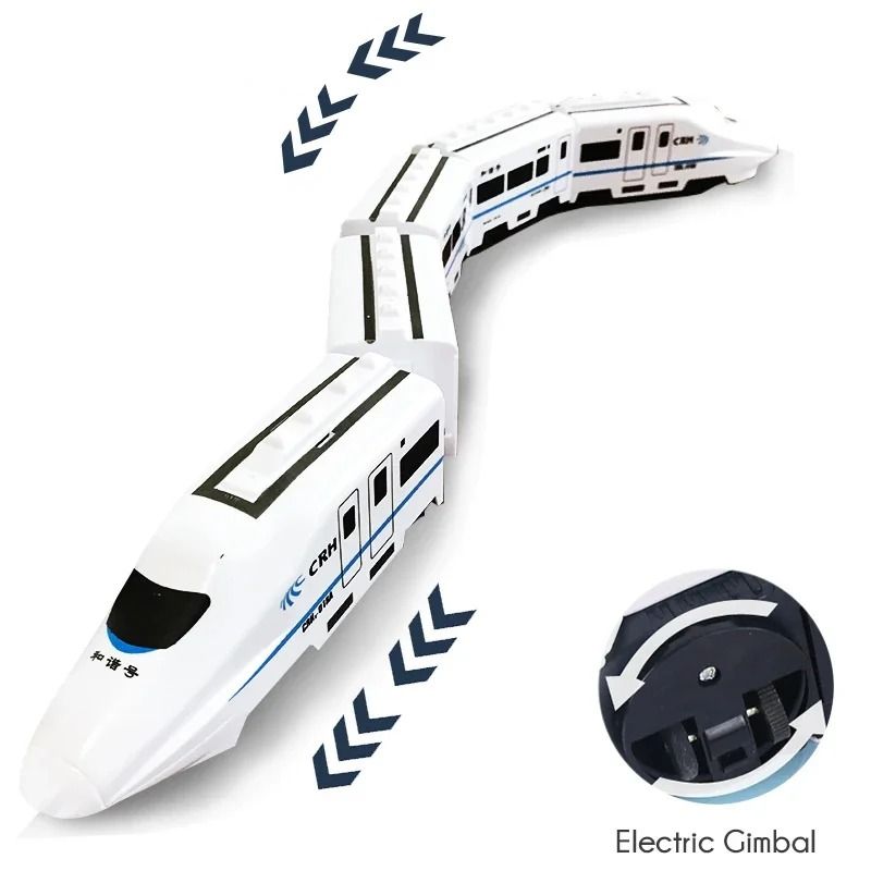 Kids Electric Railway Train Toy with Sound and Light Educational Model