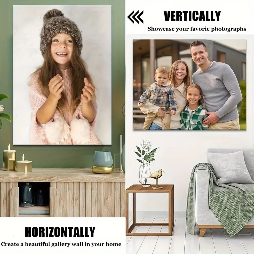 Custom Canvas Poster Print – Personalized Photo Wall Art for Home, Wedding & Family Decor