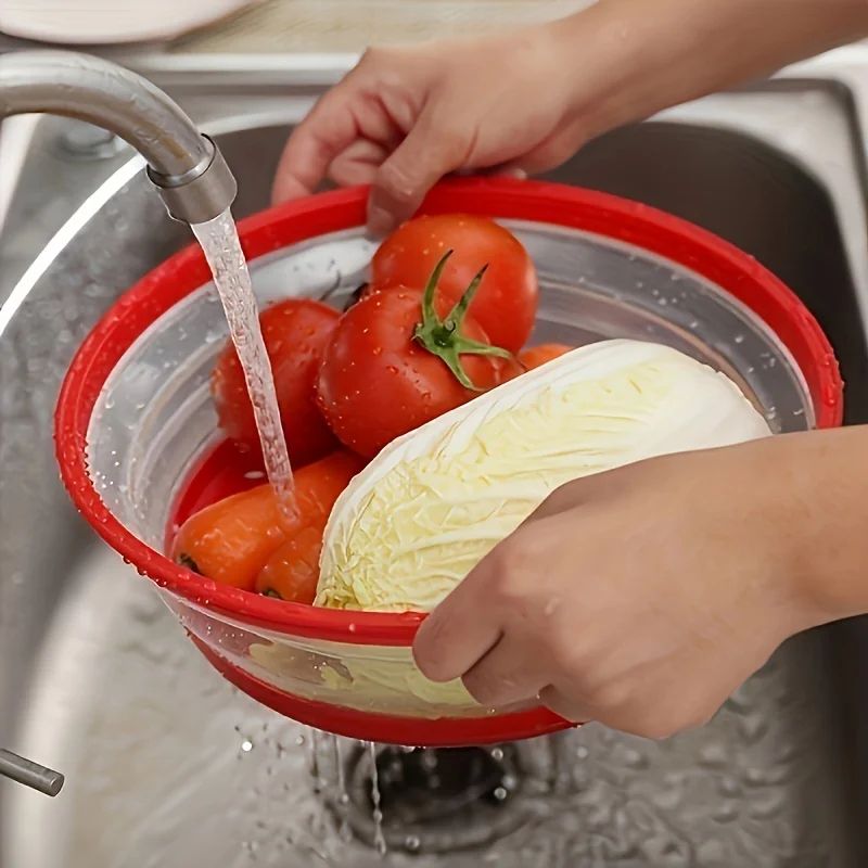 Collapsible Microwave Splatter Cover & Drainer Basket | Splash-Proof Food Plate Lid for Reheating, Steaming & Storage