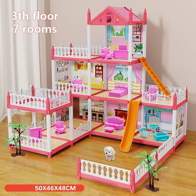 3D DIY Dream Princess Castle – Children's Musical Assembly Villa