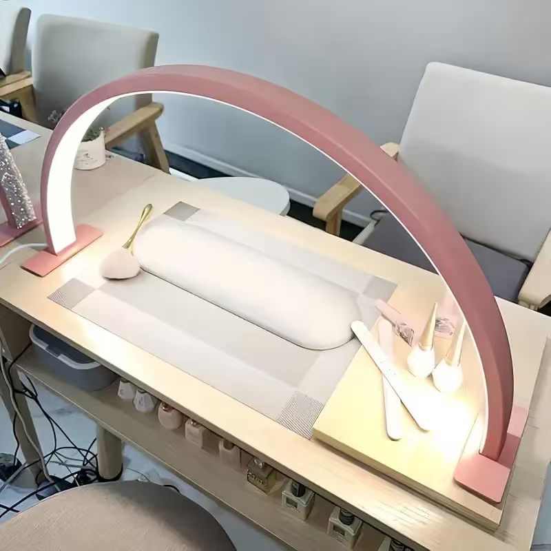 Beauty Work Desk Lamp New Moon Nail Work Lamp Three-Color USB Power Supply for Nail Art Eyelash
