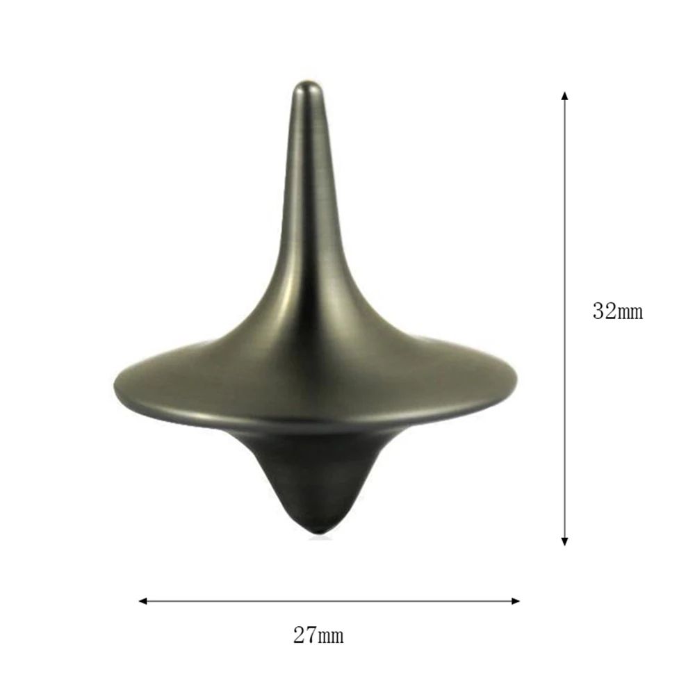 Metal Gyro Precision Silver Spinning Top with Movie Totem Print