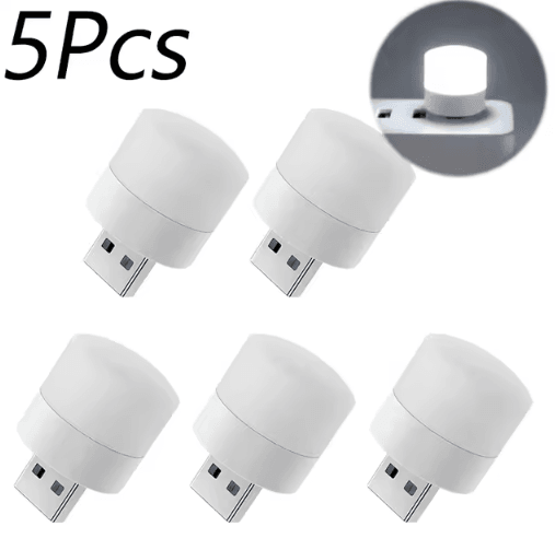 1/10Pcs Mini USB Night Light Warm White Eye Protection Book Reading Light USB Plug Computer Mobile Power Charging LED Ni