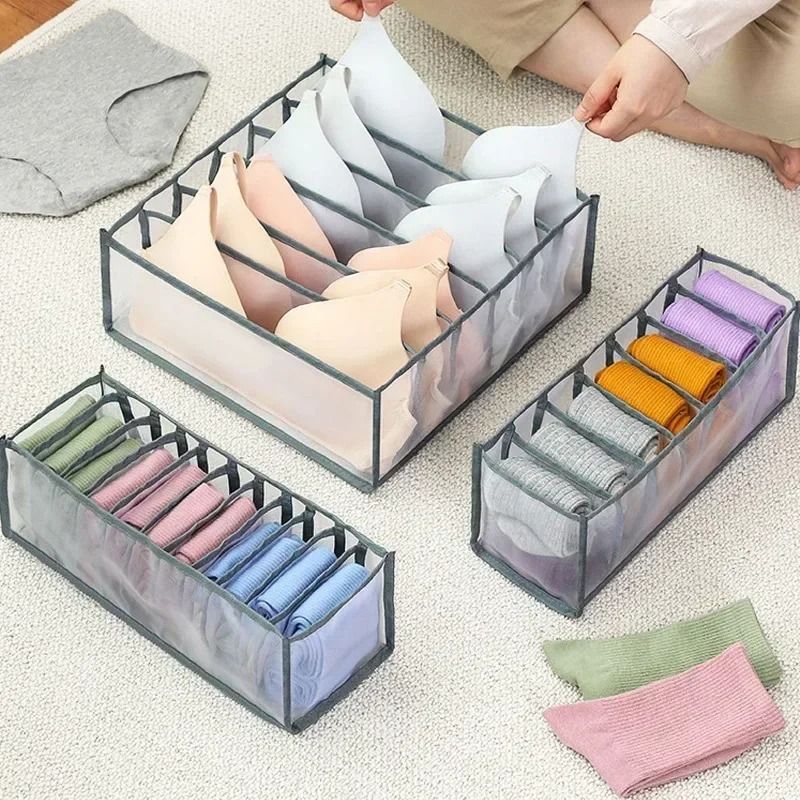 11 Compartment Underwear Organizer Box Collapsible Bra and Drawer Storage