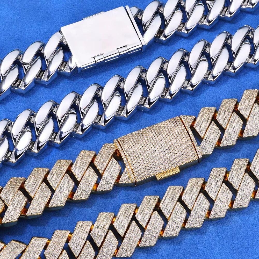 Iced Out Cuban Link Chain 15mm Six Row Heavy Hip Hop Necklace