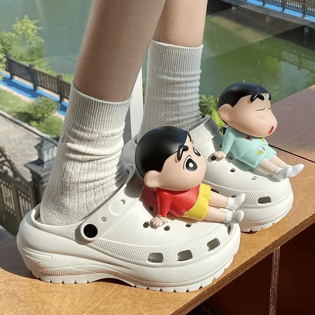 Crayon Shinchan Shoe Charms Anime Cartoon Buckle Decorations