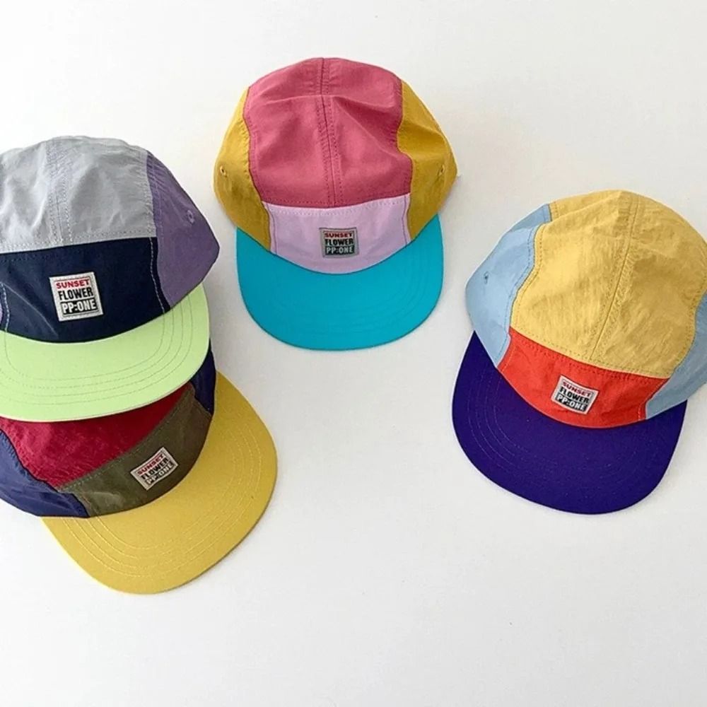 Retro 5 Panel Baseball Cap Quick Dry Breathable Flat Brim Unisex Streetwear Hat