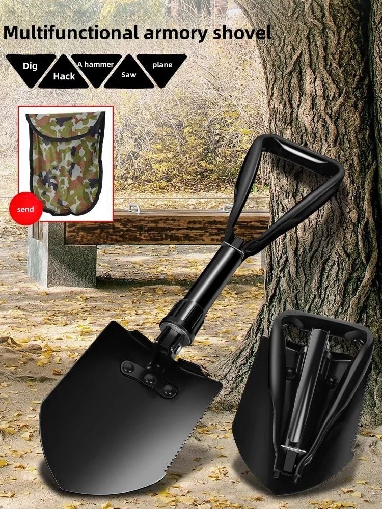 Foldable Multi Function Engineer Shovel for Outdoor Camping