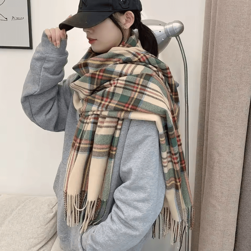 Womens Scottish Tartan Plaid Scarf – Soft Warm Long Wrap Shawl