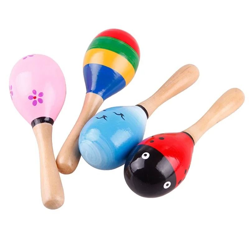 Natural Wood Pediatric Rattle and Rhythm Shaker