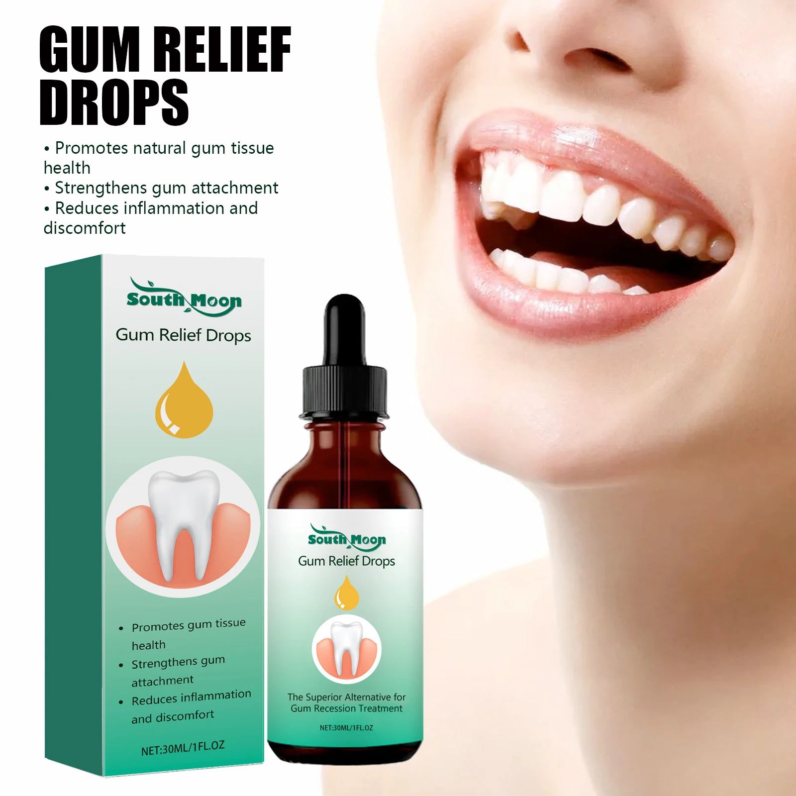 Gum Repair Oral Care Drops – Receding Gum Relief & Teeth Strengthening Serum