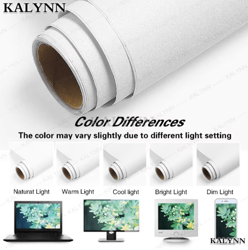 Waterproof White Self-Adhesive Wallpaper – Peel & Stick Vinyl Contact Paper