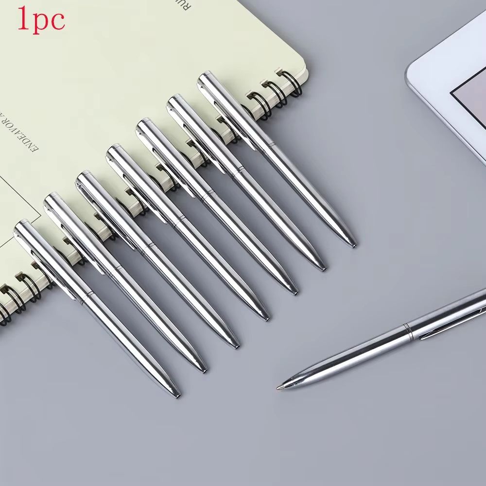 Mini Portable Metal Ballpoint Pen with Waterborne Ink and Multiple Color Refills