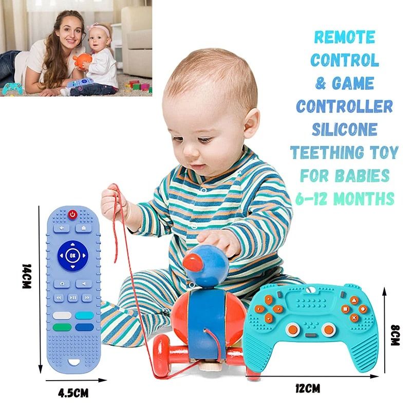 Silicone Baby Teething Toy BPA Free Remote Control Chew Teether