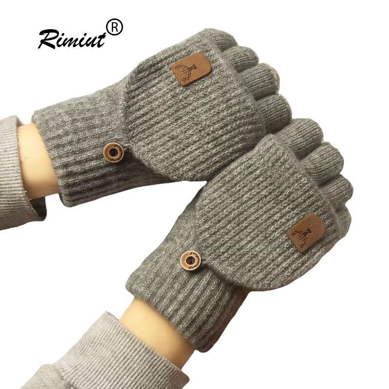 Knitted Fingerless Winter Gloves - Thicken Warm Touch-Screen Half-Finger Gloves for Men & Women