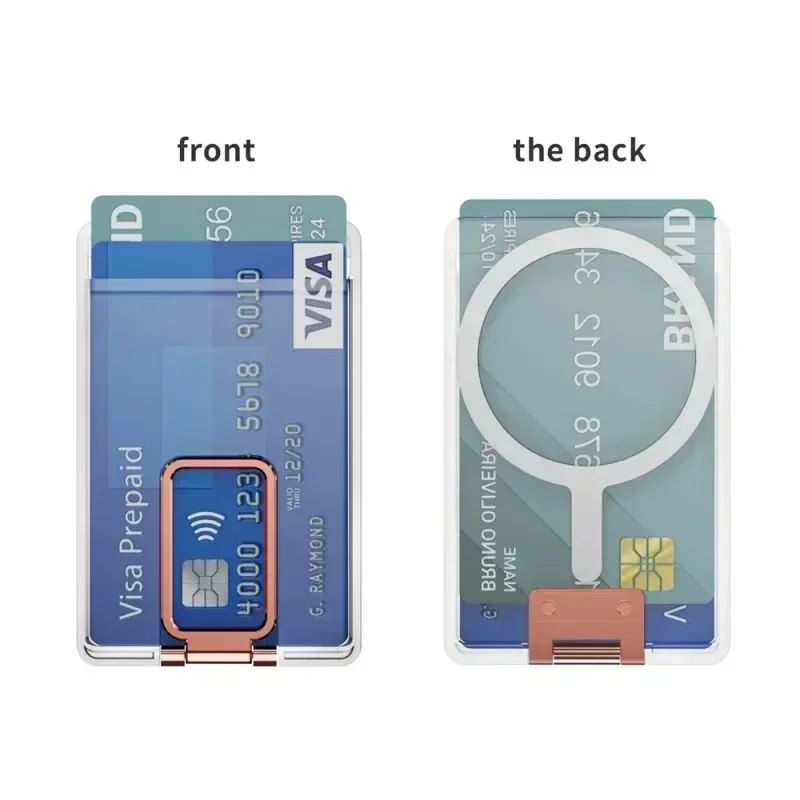 Clear Magnetic Card Holder Wallet Case