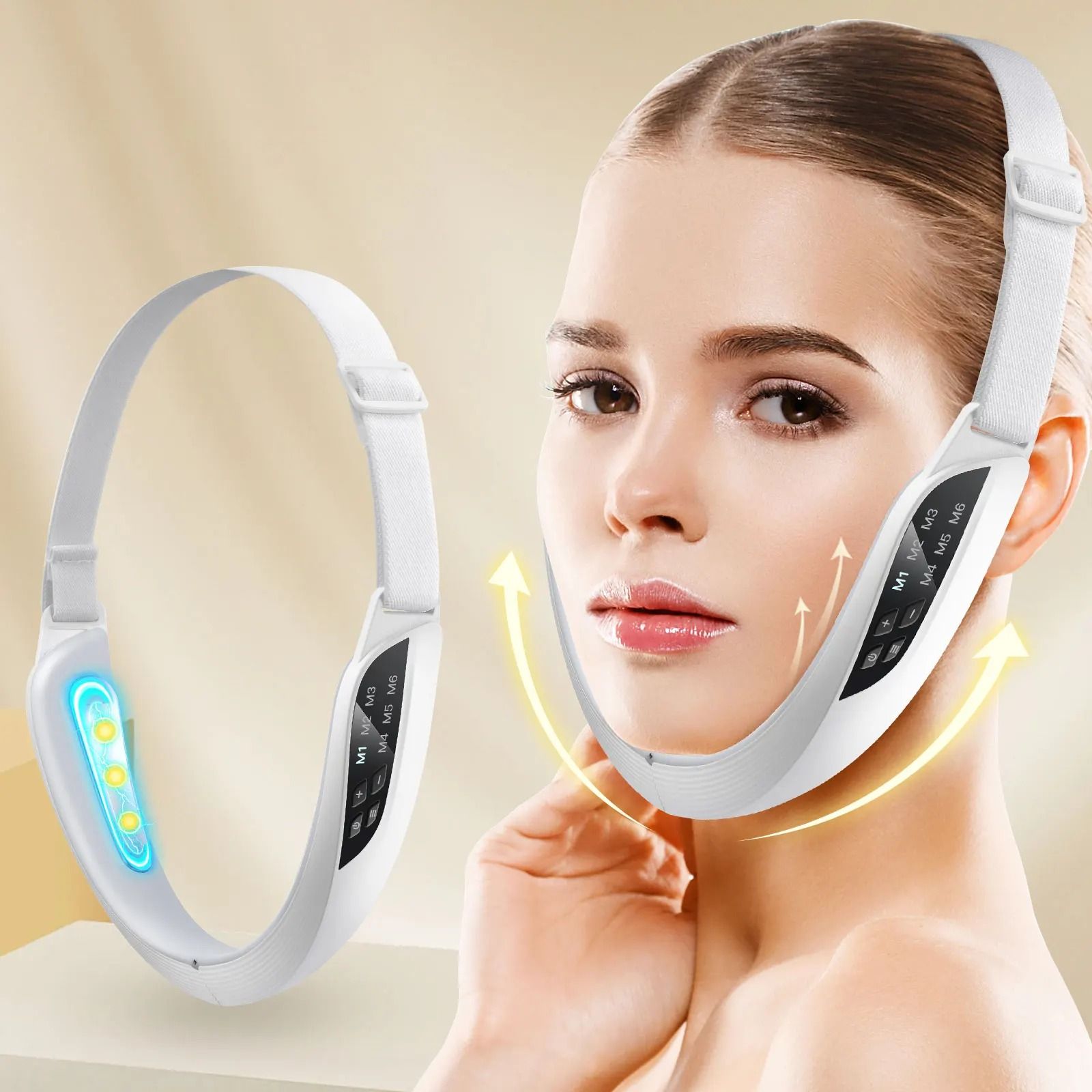 Electric V Face Lifting Beauty Device with EMS Microcurrent Massage