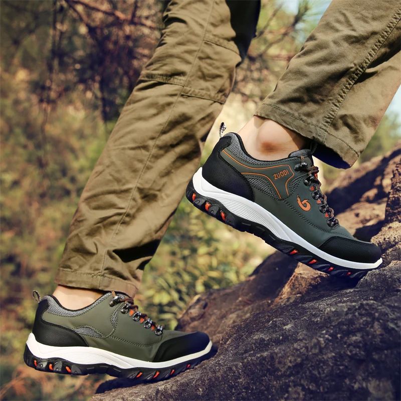 Mens Leather Casual Sneakers Lightweight Walking Shoes