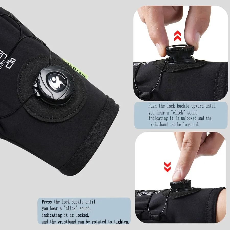 YANBIGUO Mens Winter Tactical Cycling Gloves