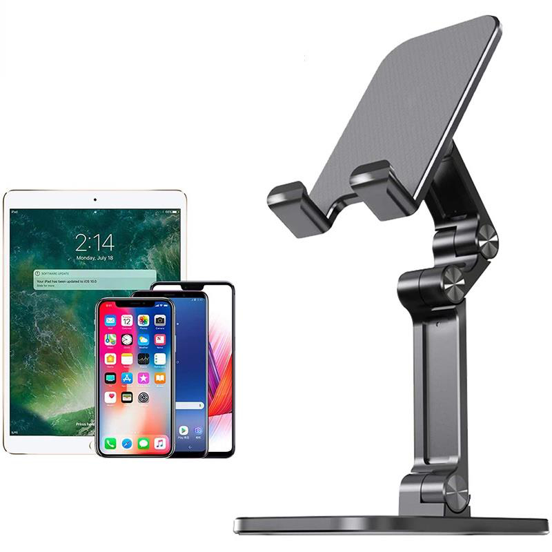 Universal Adjustable Tablet Stand and Foldable Phone Holder for Ergonomic Desktop Tablet Mount Viewing