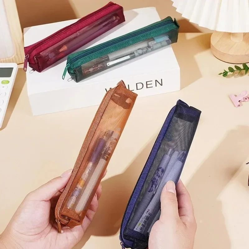 Mesh Pencil Case Storage Bag