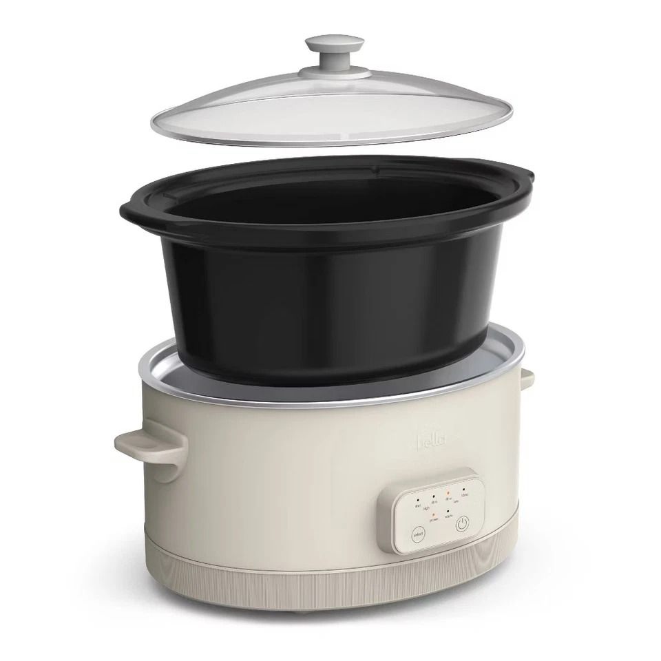 Ceramic Nonstick Programmable Slow Cooker, Touch Controls, Glass Lid