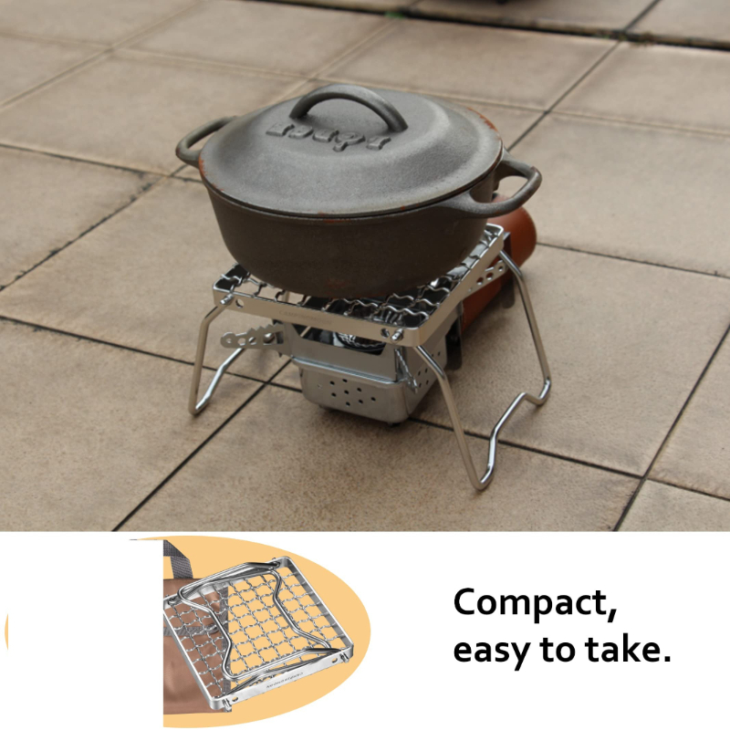 Folding Campfire Grill Stainless Steel Camping Cooking Rack