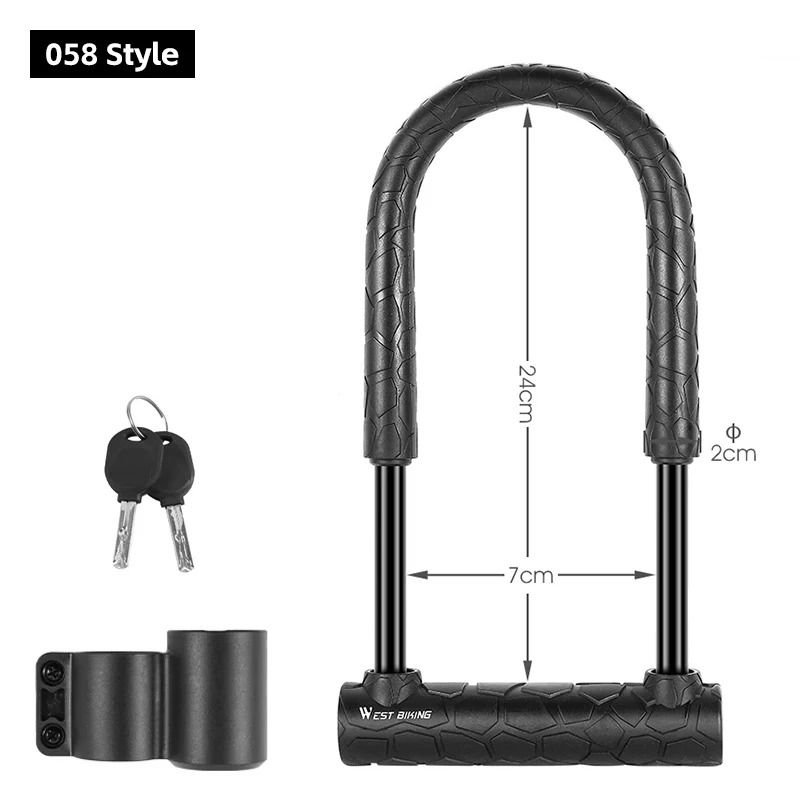 Heavy Duty U Lock with Cable and Bracket