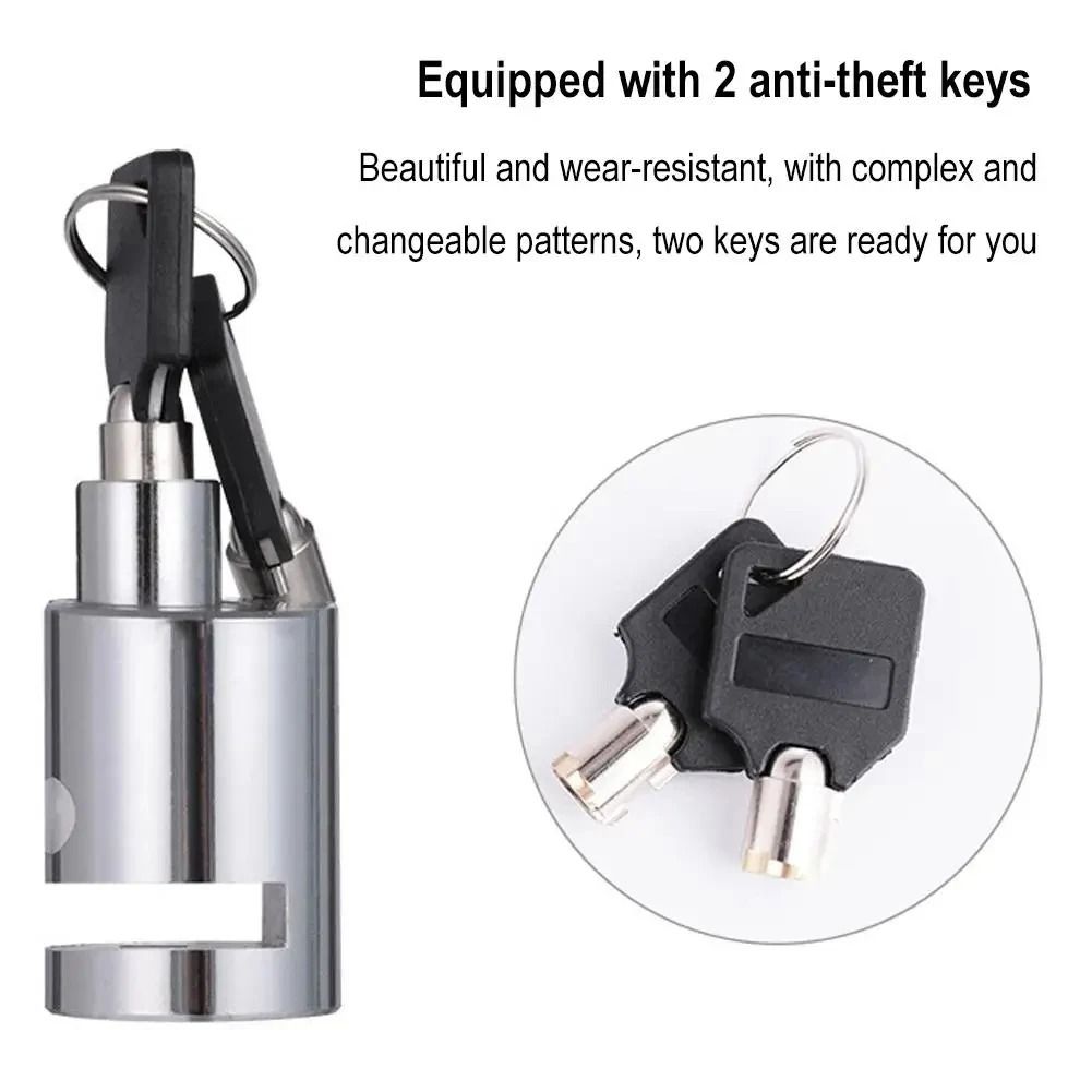 Bicycle and Electric Scooter Disc Brake Padlock with Anti-Theft Security